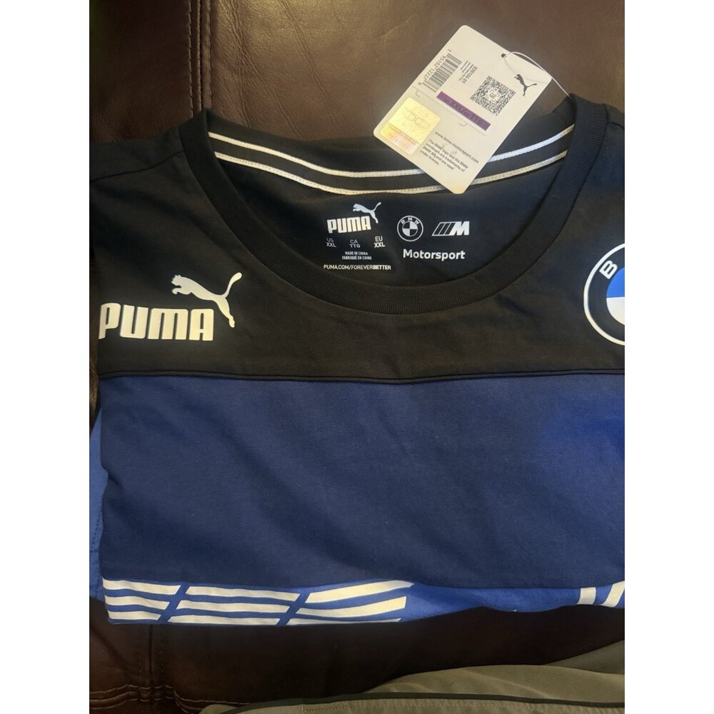 PUMA BMW MOTORSPORT SDS Men's T-Shirt Color Black and Blue Size XXL NWT - Picture 11 of 15